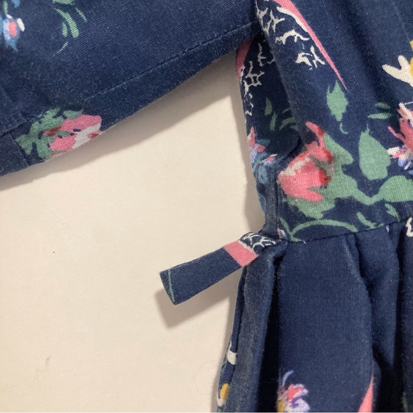 Vintage Handmade Daisy Kingdom Girls Dress Blue With Floral Border Size 7 - Picture 4 of 10